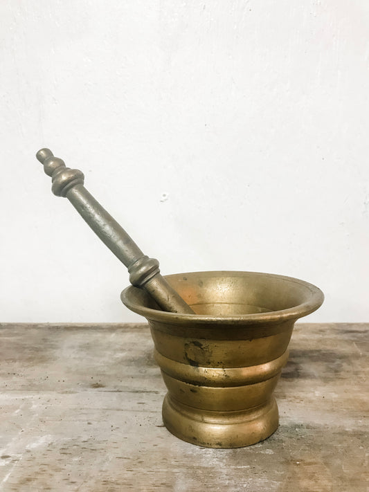 18th century French mortar and pestle image 0