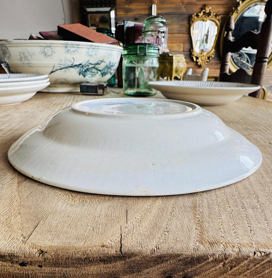 Vintage Boch Freres Blue & White Ironstone Dish