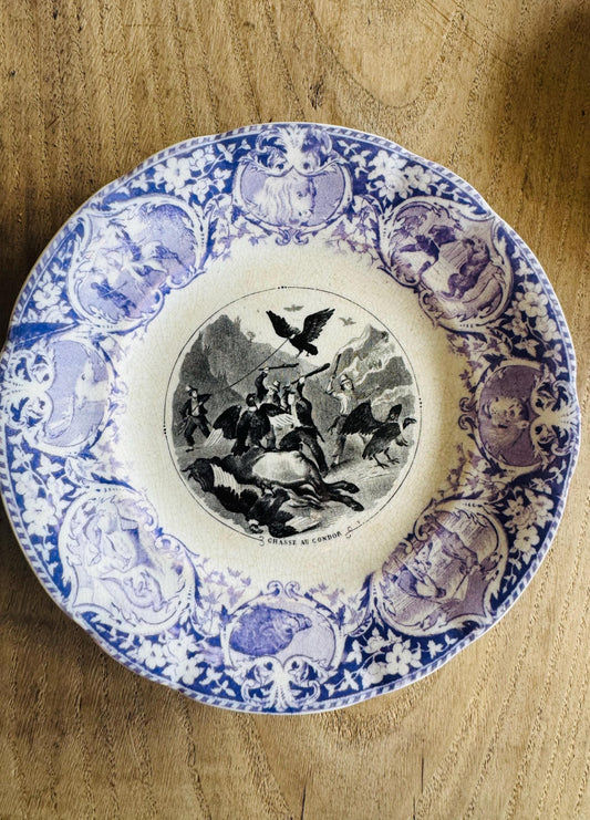 Antique French Transferware Plate